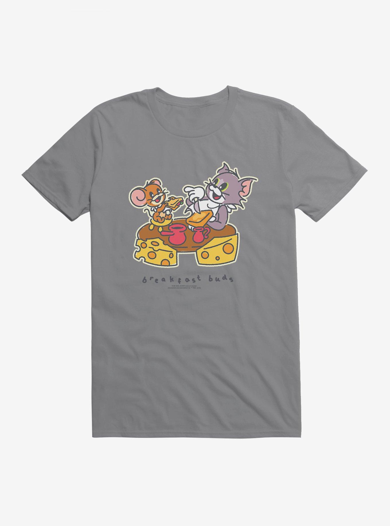 Tom and Jerry Breakfast Buds T-Shirt, STORM GREY, hi-res