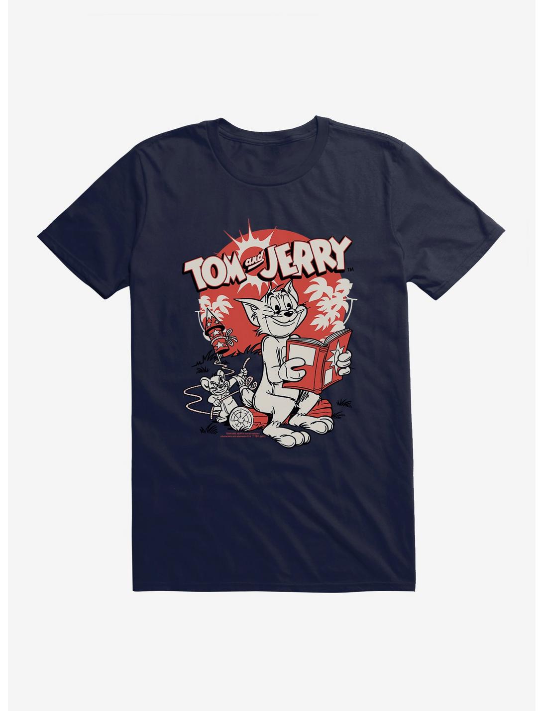 Tom and Jerry Firecracker Prank T-Shirt, NAVY, hi-res