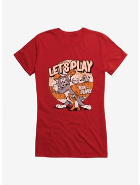 Tom and Jerry Let's Play Baseball Girls T-Shirt, , hi-res