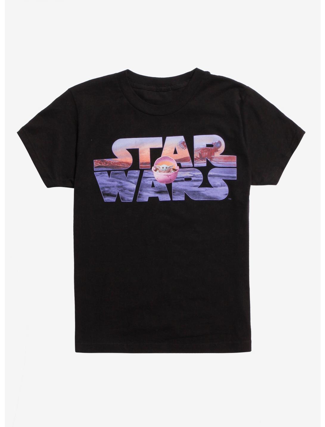 Star Wars The Mandalorian The Child Pram Youth T-Shirt - BoxLunch Exclusive, GREY, hi-res