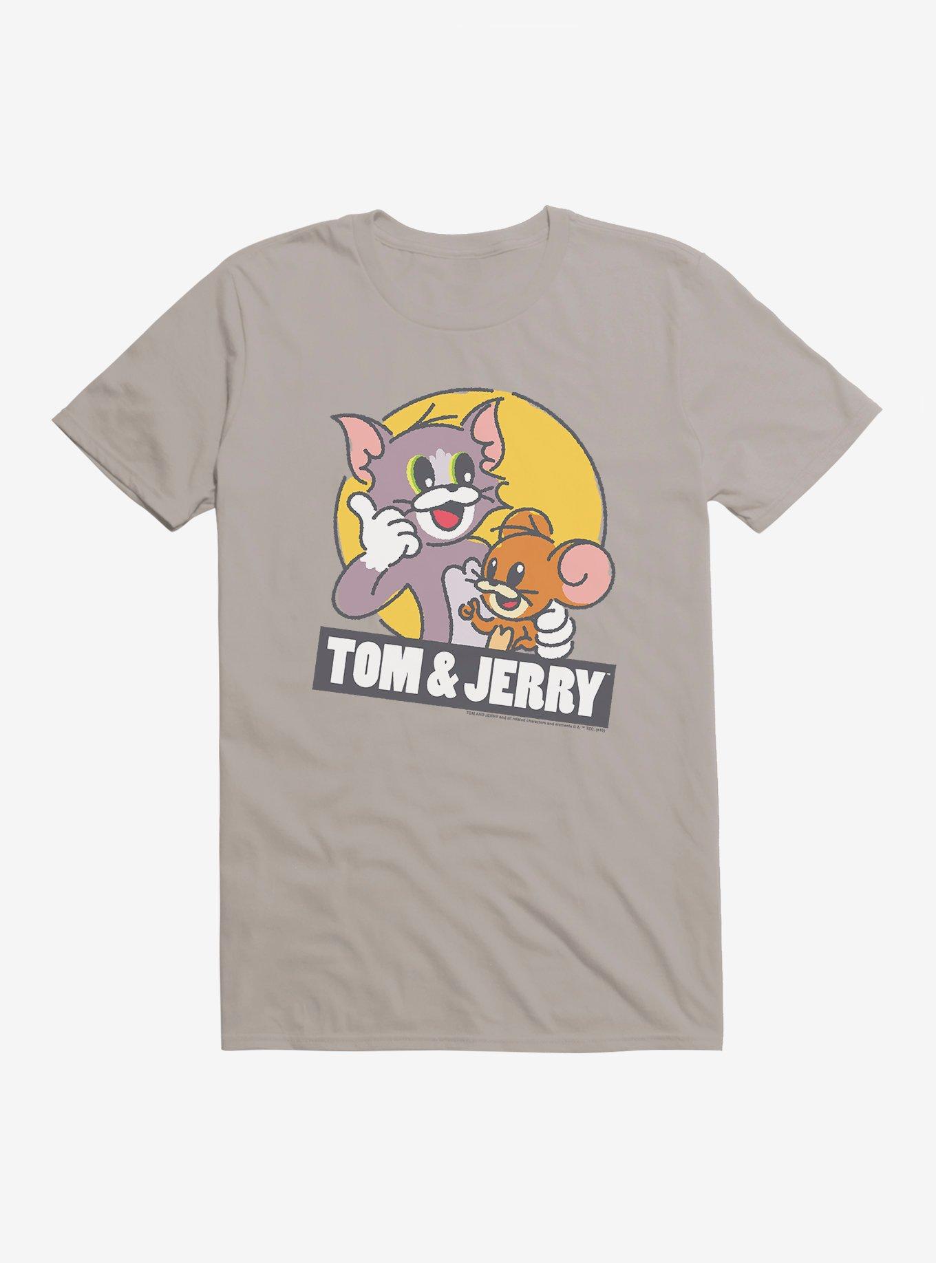 Tom And Jerry Duo Photo T-Shirt, LIGHT GREY, hi-res