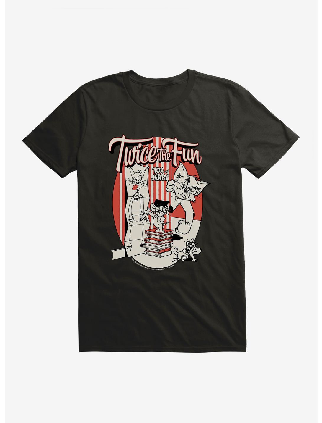 Tom And Jerry Twice The Fun T-Shirt, BLACK, hi-res