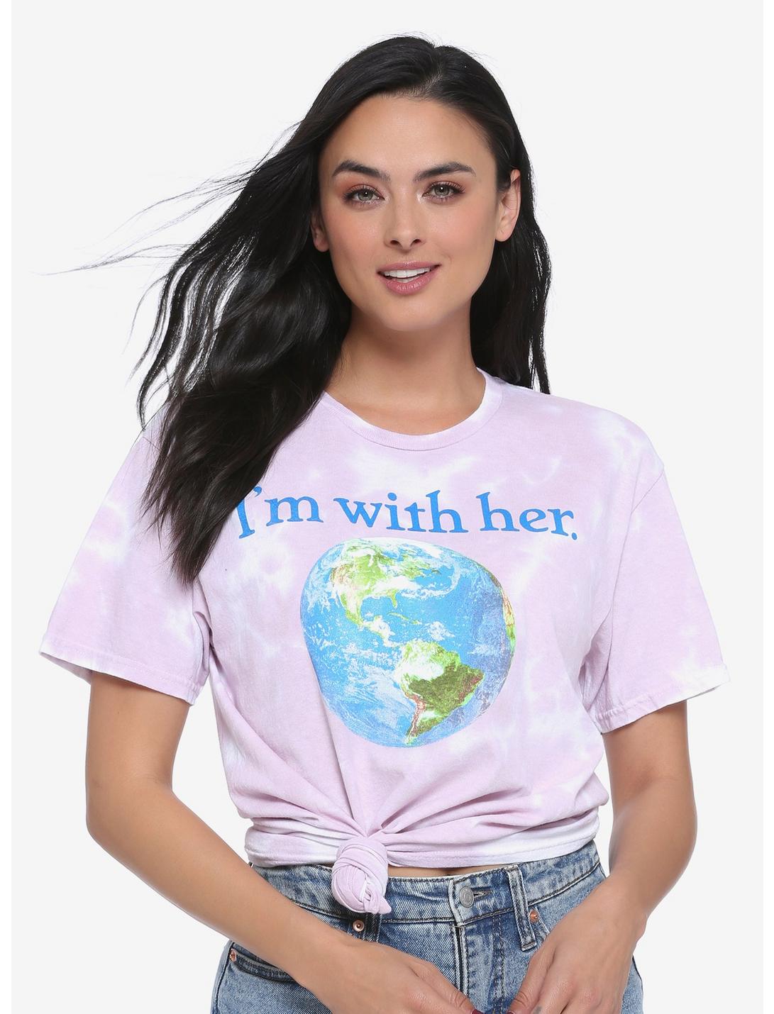 I’m With Her Earth Tie-Dye Women's T-Shirt - BoxLunch Exclusive, TIE DYE, hi-res