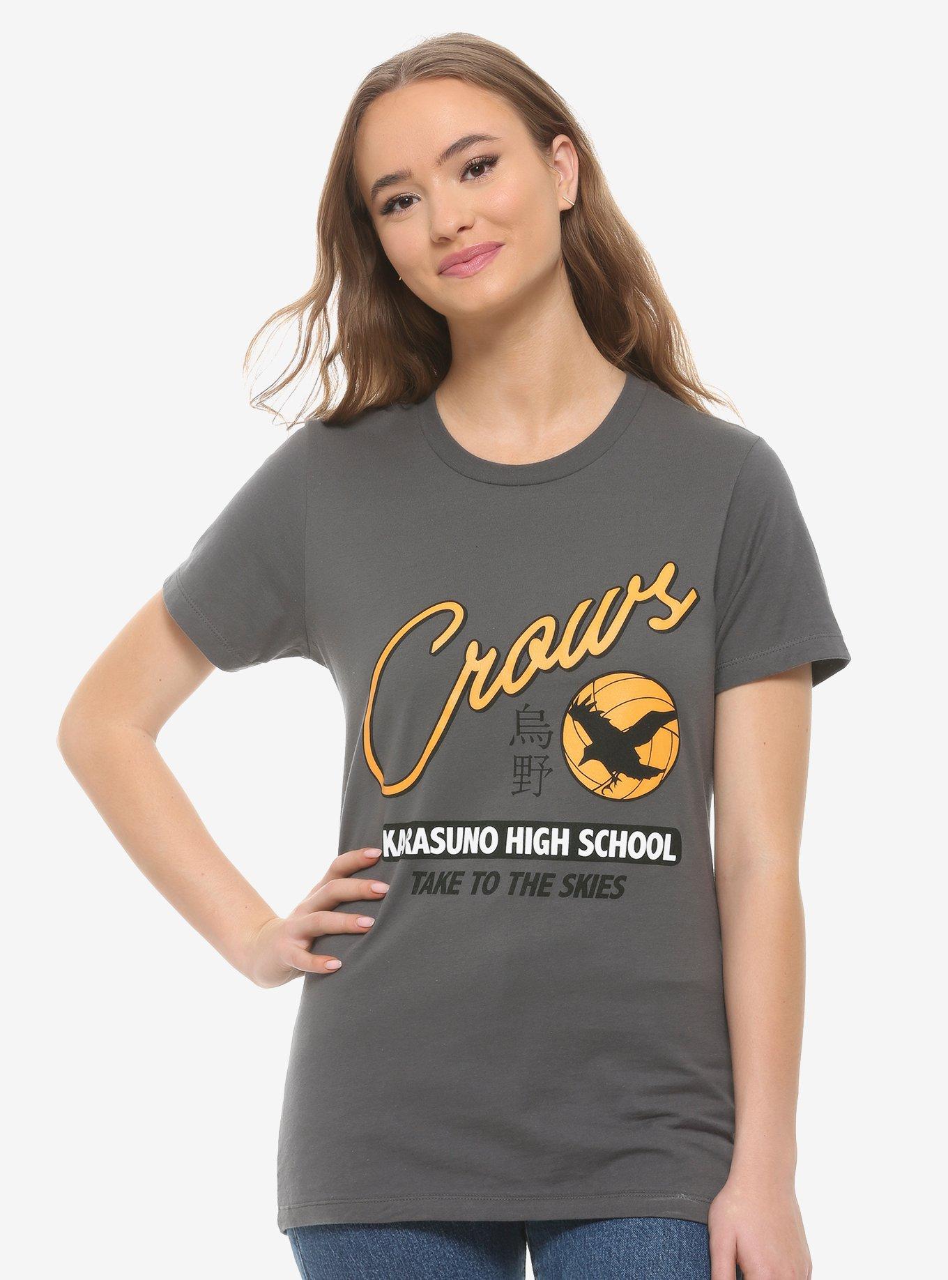 Haikyu!! Crows Karasuno High School Women's T-Shirt - BoxLunch Exclusive, RED, hi-res