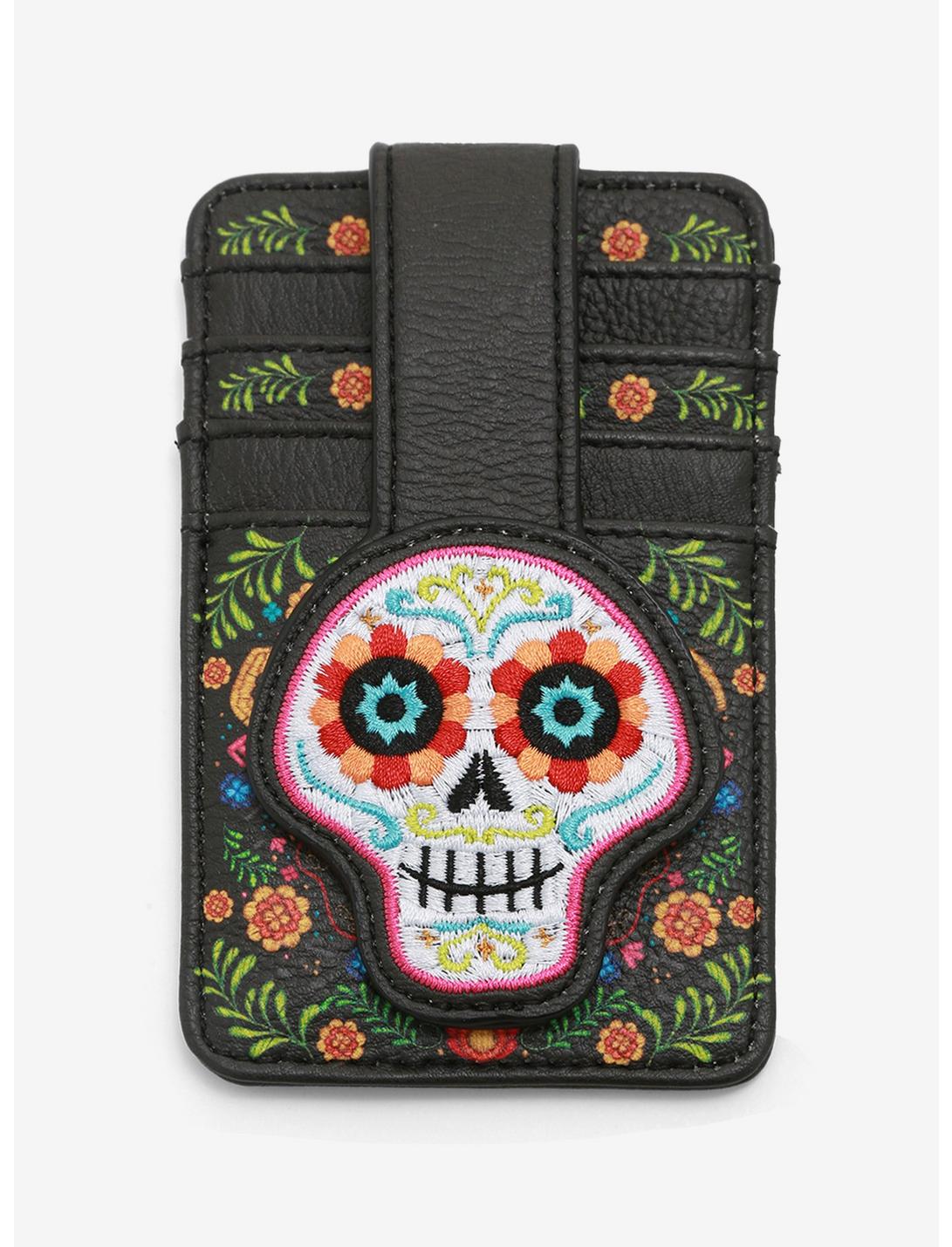 Loungefly Disney Pixar Coco Floral Cardholder - BoxLunch Exclusive, , hi-res