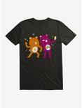 Care Bears Comic Art Funshine And Cheer T-Shirt, BLACK, hi-res