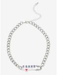 Proud Safety Pin Chain Choker, , hi-res