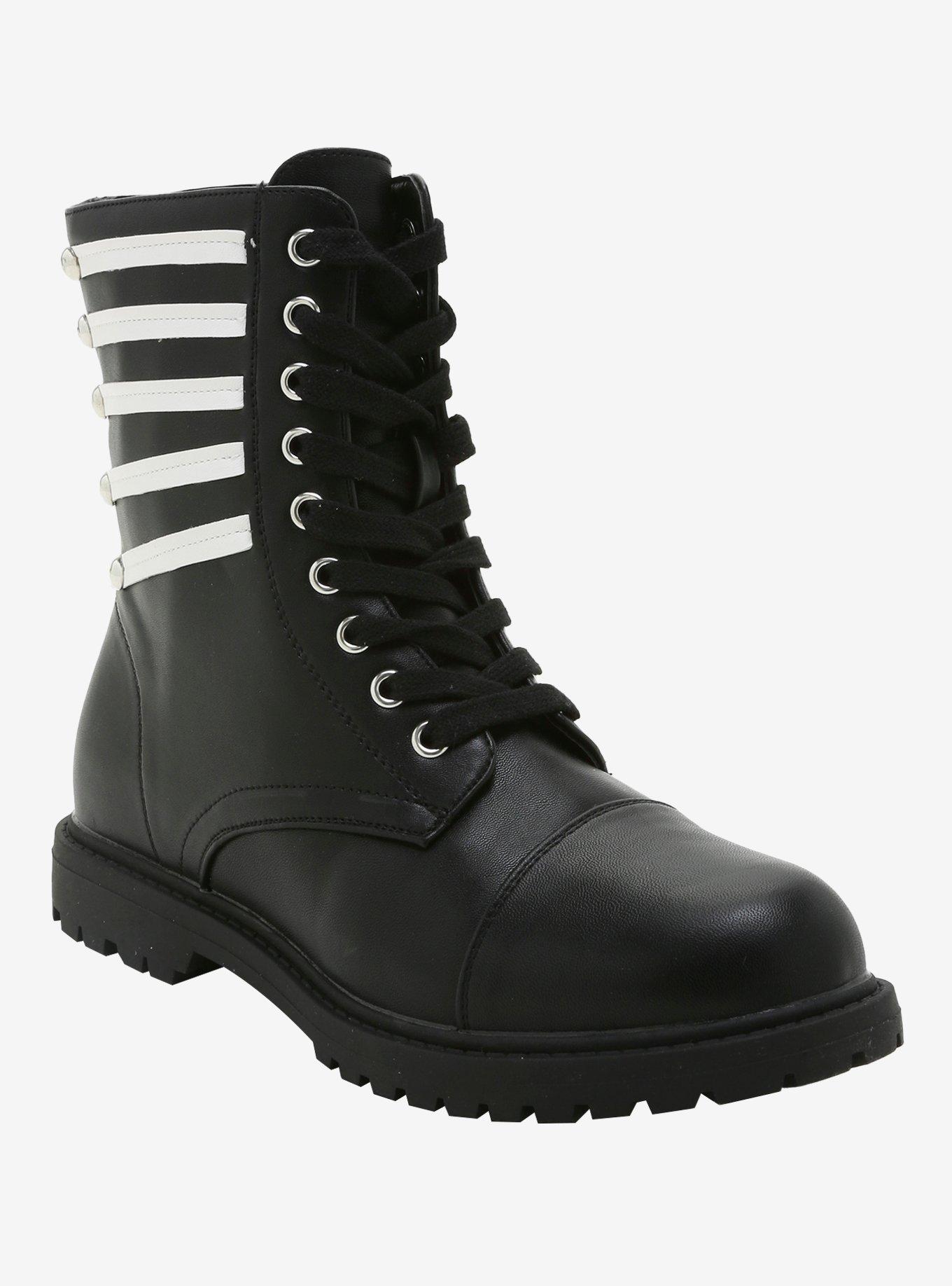 Hot topic shop black combat boots