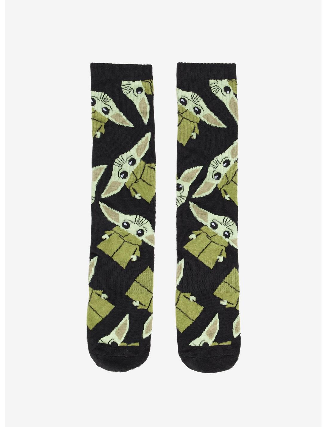 Star Wars The Mandalorian The Child Allover Print Crew Socks - BoxLunch Exclusive, , hi-res