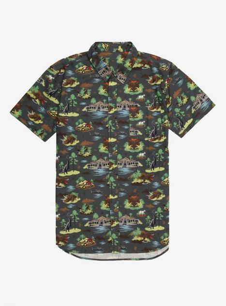 Jurassic Park Visitor Center Woven Button-Up - BoxLunch Exclusive ...