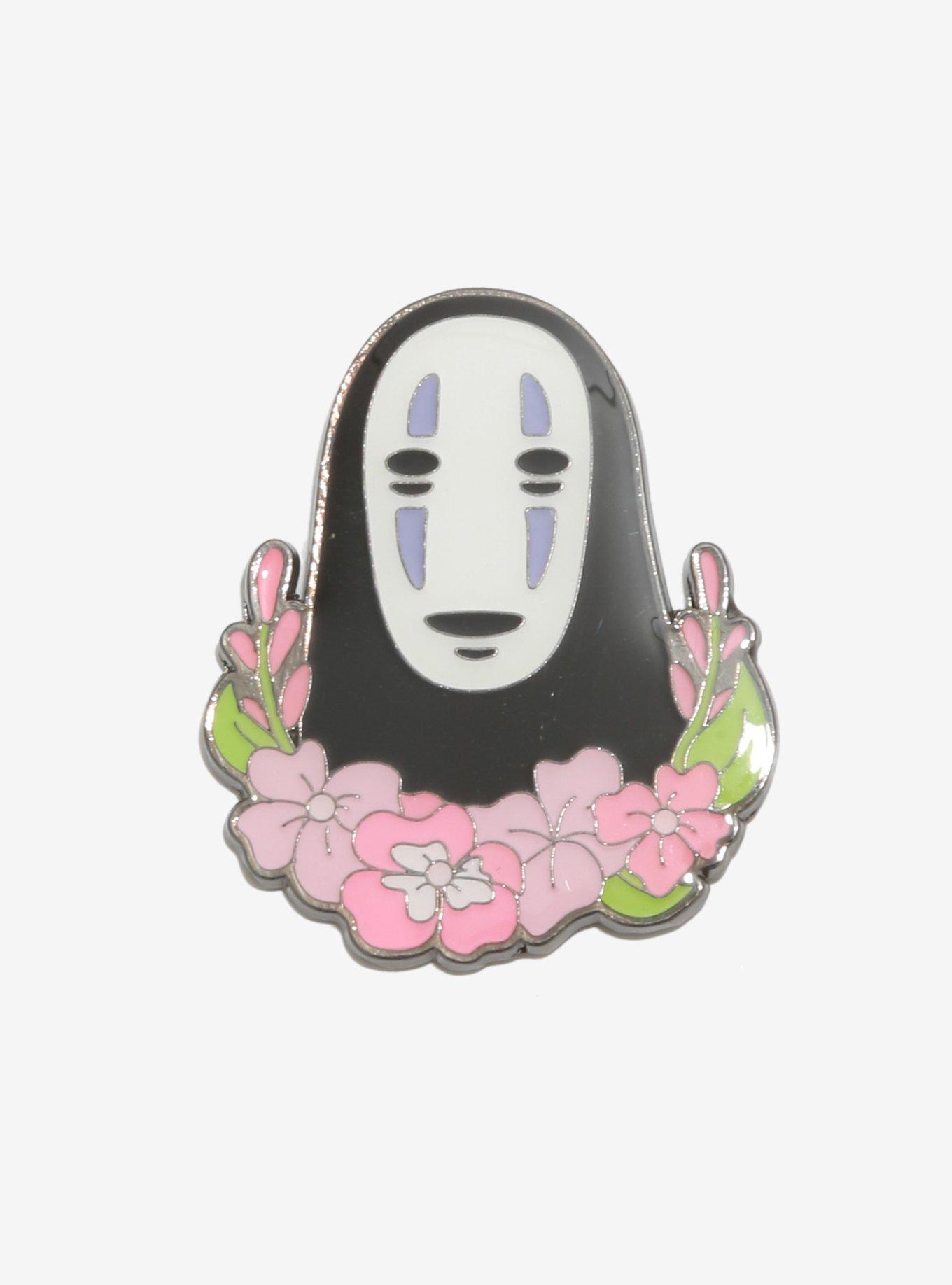 Studio Ghibli Spirited Away No-Face Floral Enamel Pin