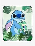 Disney Lilo & Stitch Frog & Leaves Throw Blanket, , hi-res
