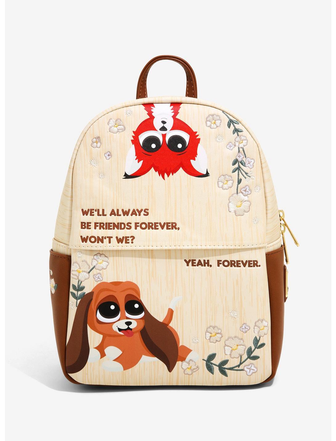 Loungefly Disney The Fox and the Hound Friends Forever Mini Backpack - BoxLunch Exclusive, , hi-res