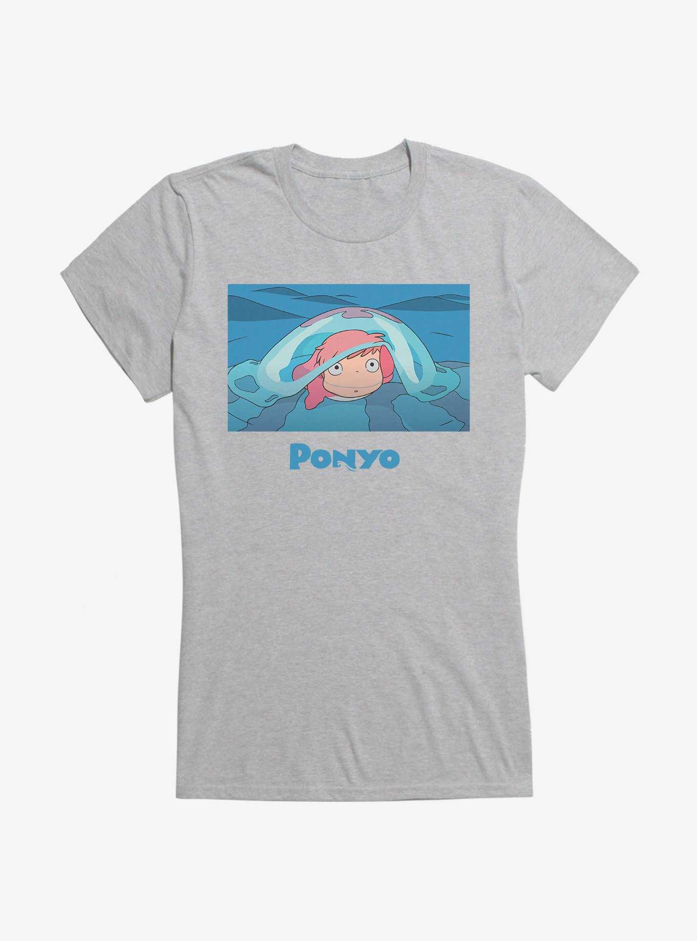 Studio Ghibli Ponyo Poster Art Girls T-Shirt, HEATHER, hi-res