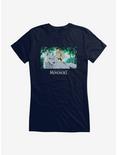 Studio Ghibli Princess Mononoke San & Moro Girls T-Shirt, NAVY, hi-res