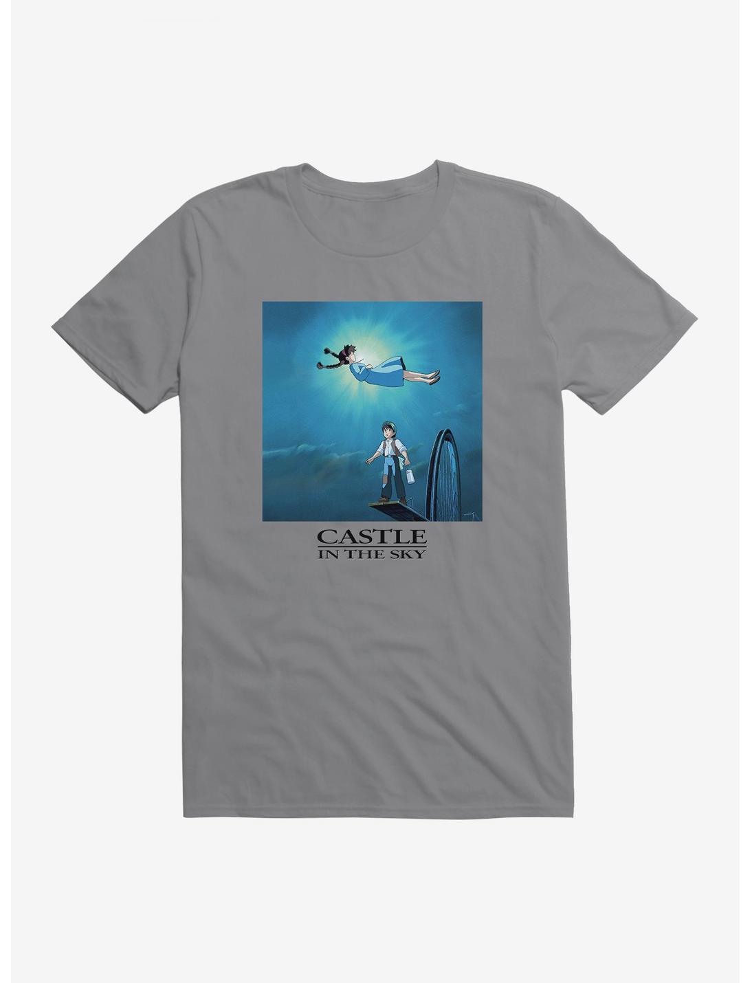 Studio Ghibli Castle In The Sky Poster Art T-Shirt, STORM GREY, hi-res