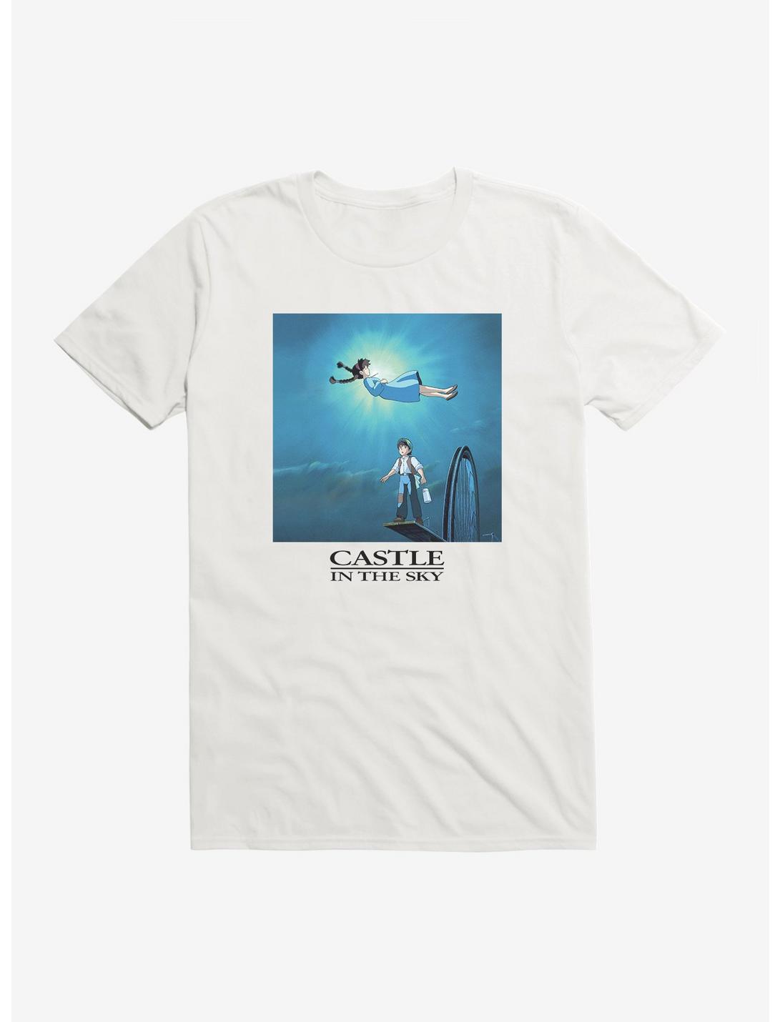 Studio Ghibli Castle In The Sky Poster Art T-Shirt, WHITE, hi-res