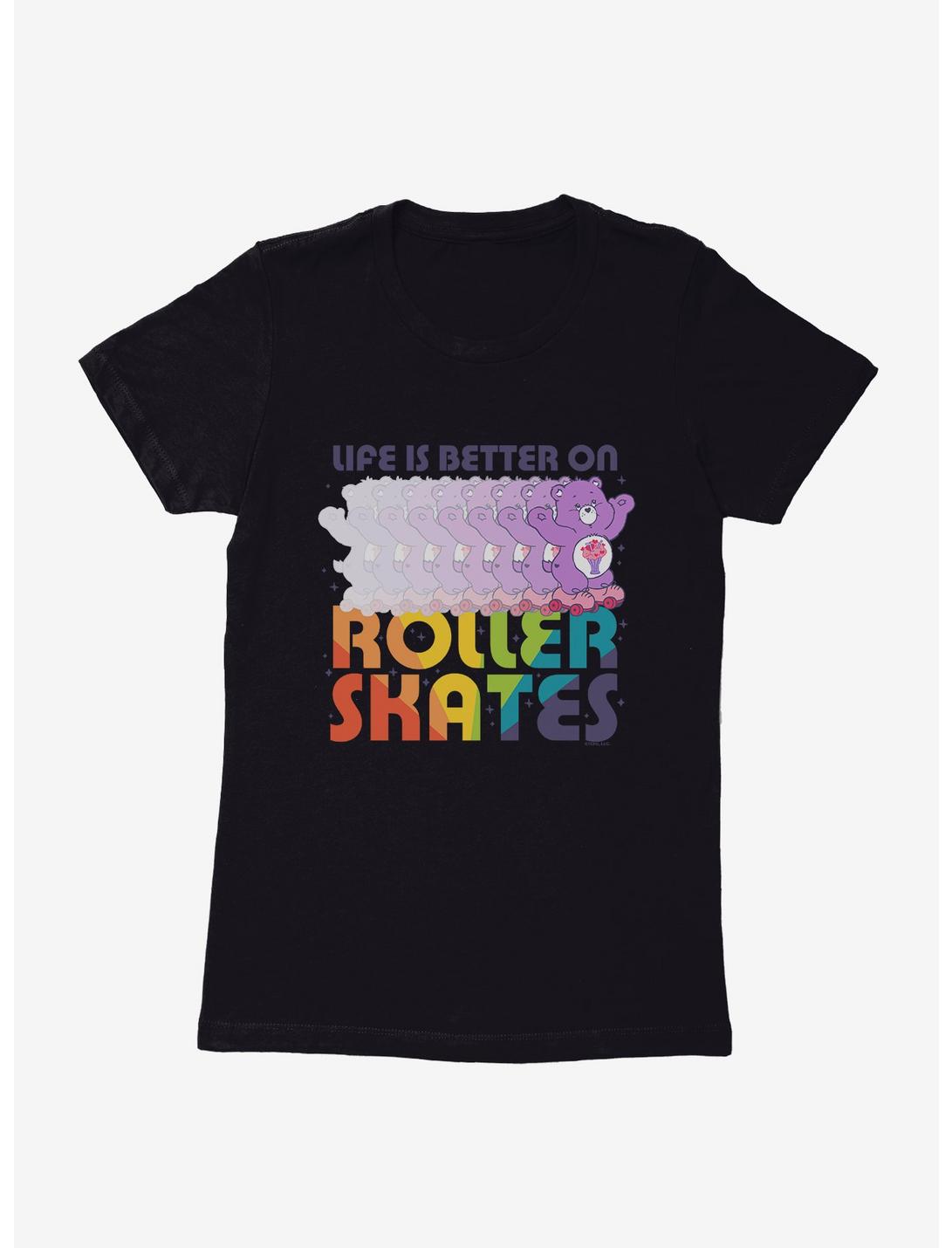 Care Bears Life Is Better On Skates Womens T-Shirt, BLACK, hi-res
