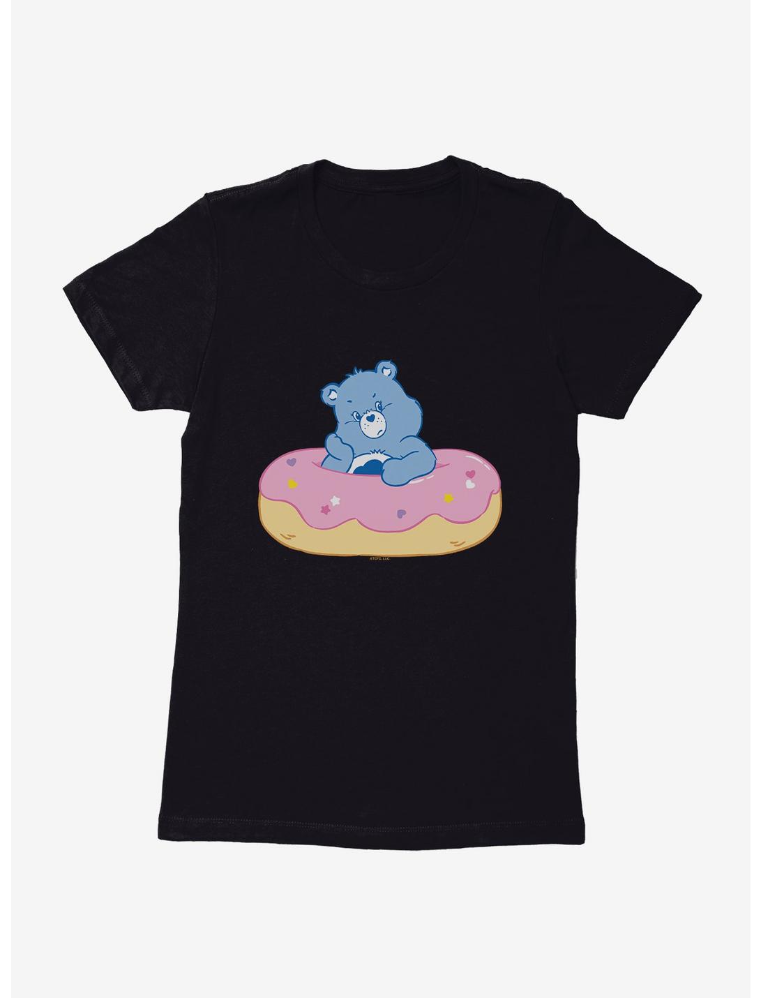 Care Bears Grumpy Bear Donut Womens T-Shirt, BLACK, hi-res