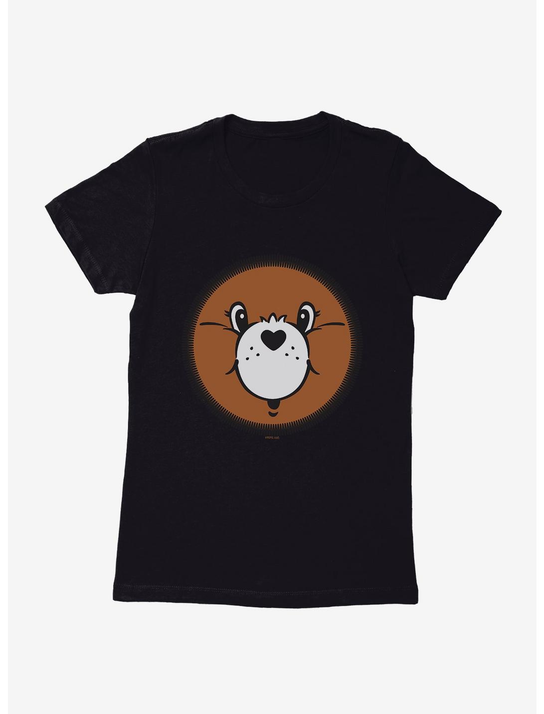 Care Bears Tenderheart Bear Face Womens T-Shirt, BLACK, hi-res