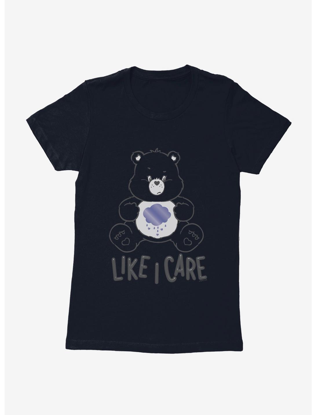 Care Bears Grumpy Bear Like I Care Womens T-Shirt, MIDNIGHT NAVY, hi-res