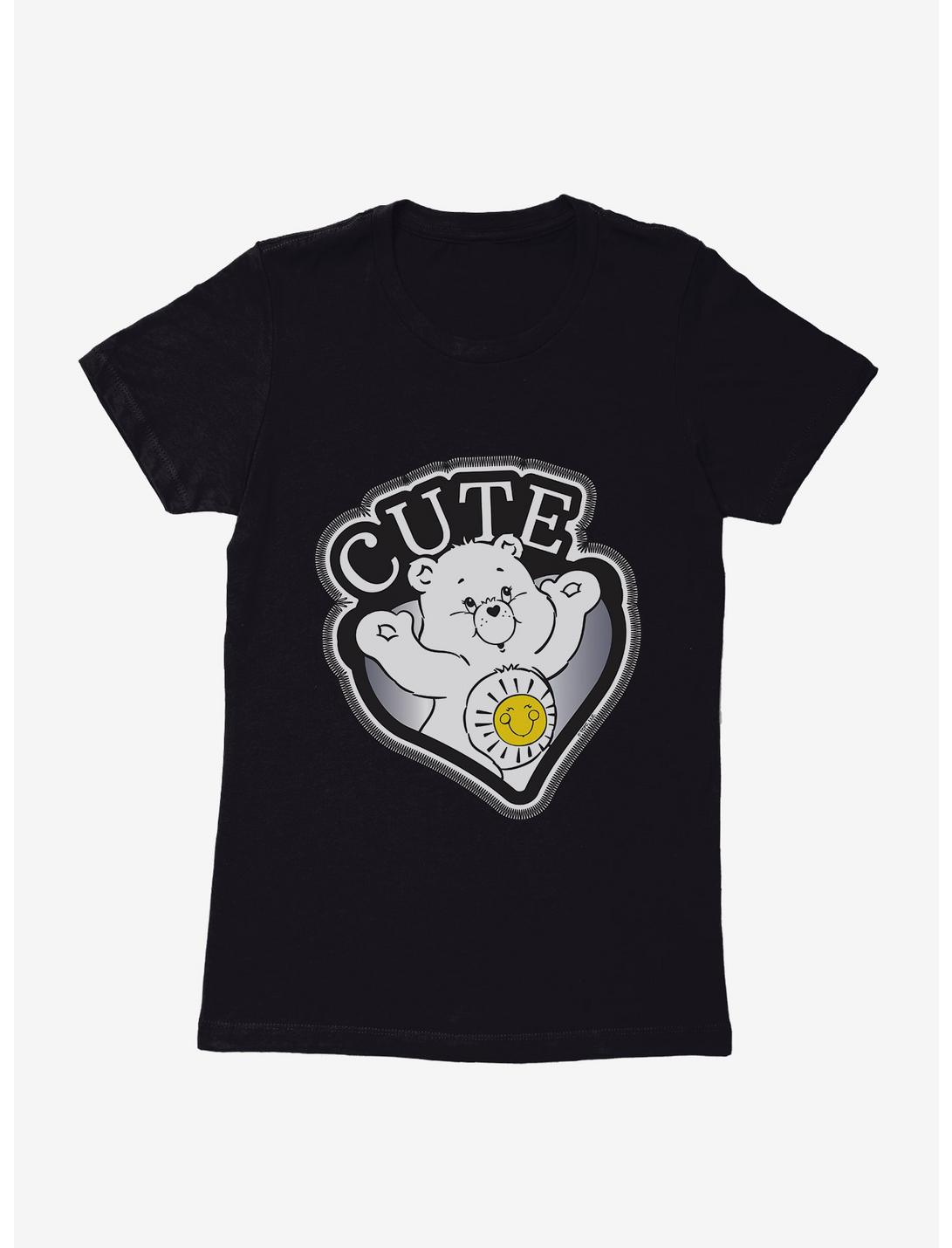 Care Bears Grayscale Funshine Cute Womens T-Shirt, BLACK, hi-res