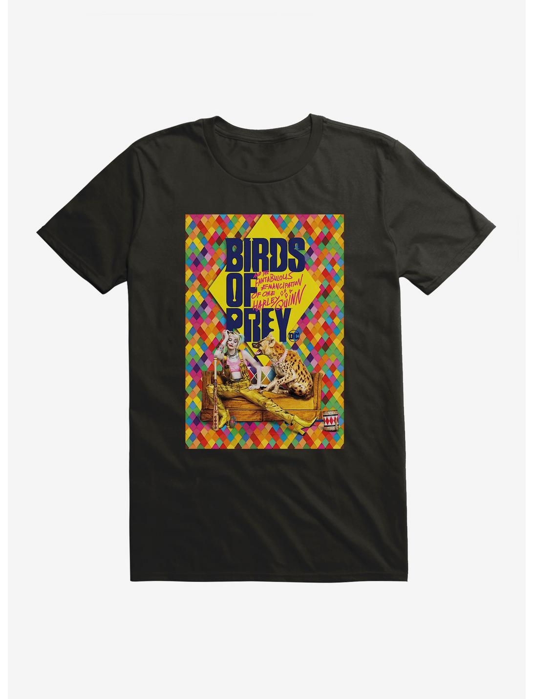 DC Comics Birds Of Prey Harley Quinn Movie Poster Black T-Shirt, BLACK, hi-res