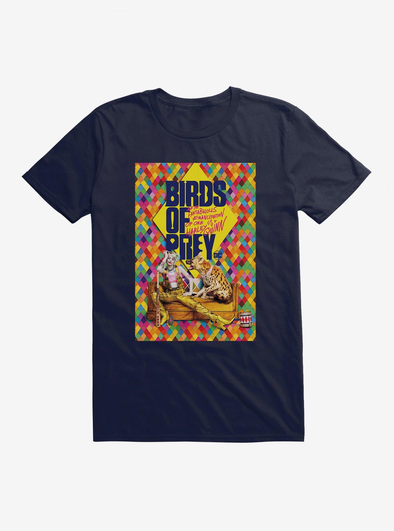 DC Comics Birds Of Prey Harley Quinn Movie Poster Black T-Shirt, , hi-res