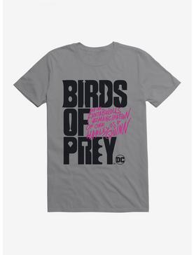 DC Comics Birds Of Prey Movie Title T-Shirt, STORM GREY, hi-res