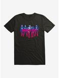 DC Comics Birds Of Prey Harley Quinn And Her Crew Shadow Ombre Outline Black T-Shirt, , hi-res