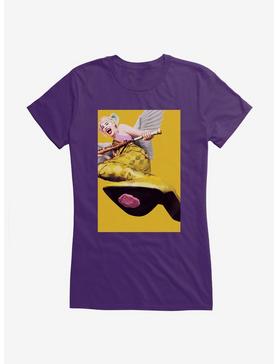 DC Comics Birds Of Prey Harley Quinn Gum Movie Poster Girls Black T-Shirt, PURPLE, hi-res