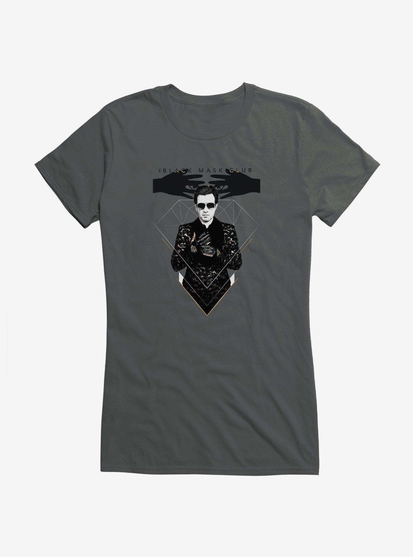 DC Comics Birds Of Prey Black Mask Club Girls T-Shirt, CHARCOAL, hi-res