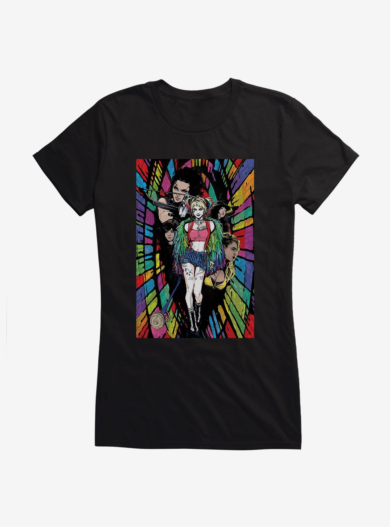 DC Comics Birds Of Prey Harley Quinn Pop Sketch Girls T-Shirt, BLACK, hi-res