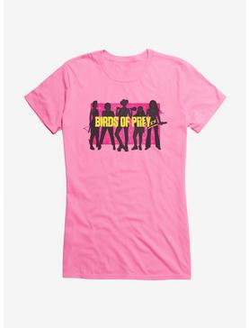 DC Comics Birds Of Prey Harley Quinn And Her Crew Outlined Girls Black T-Shirt, , hi-res