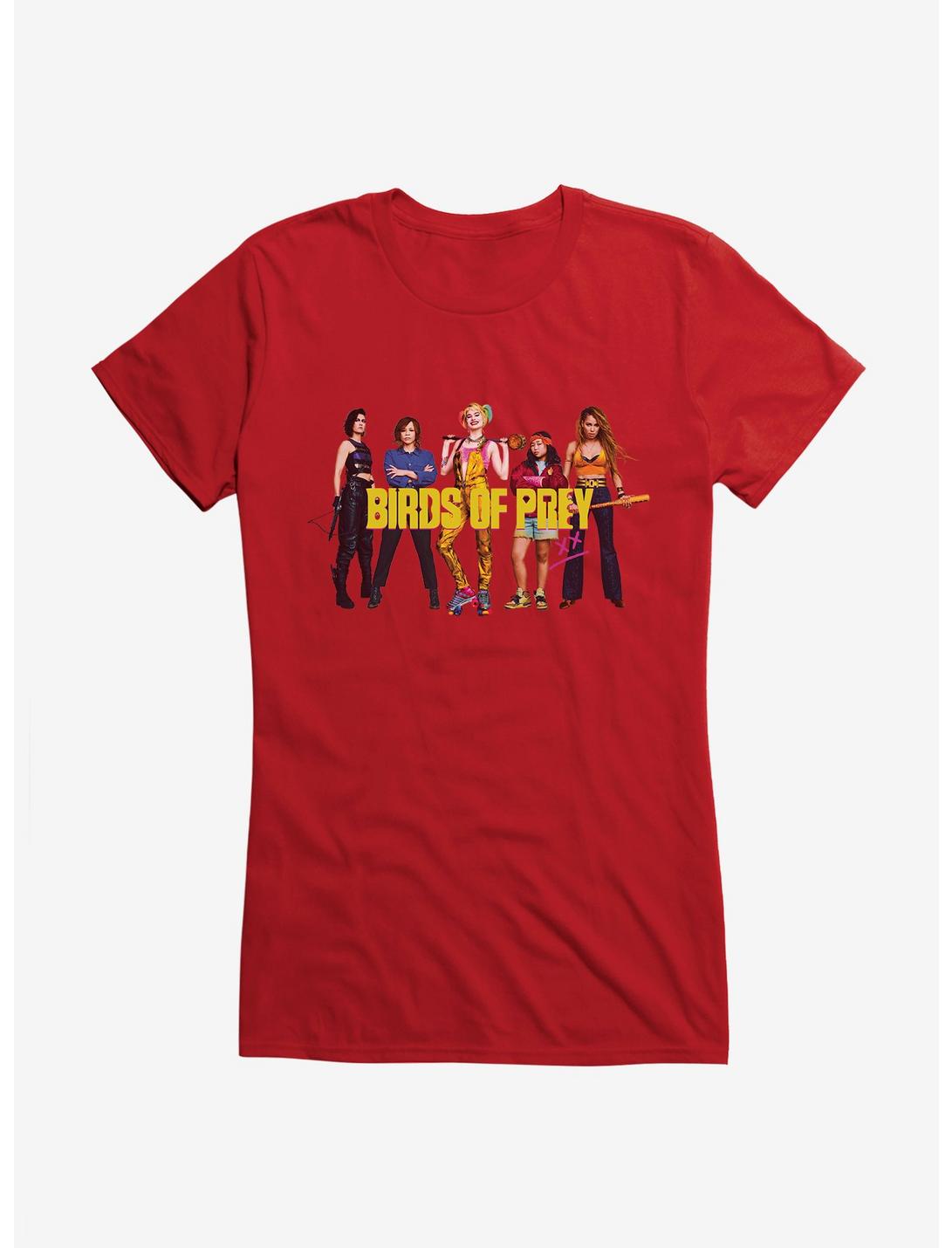 DC Comics Birds Of Prey Harley Quinn And Her Crew Girls Red T-Shirt, RED, hi-res