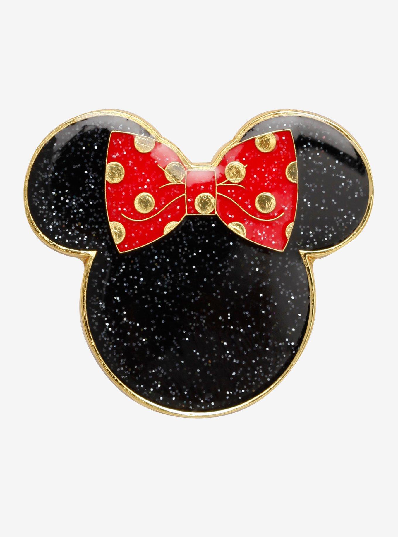 Disney Minnie Mouse Glitter Enamel Pin, , hi-res