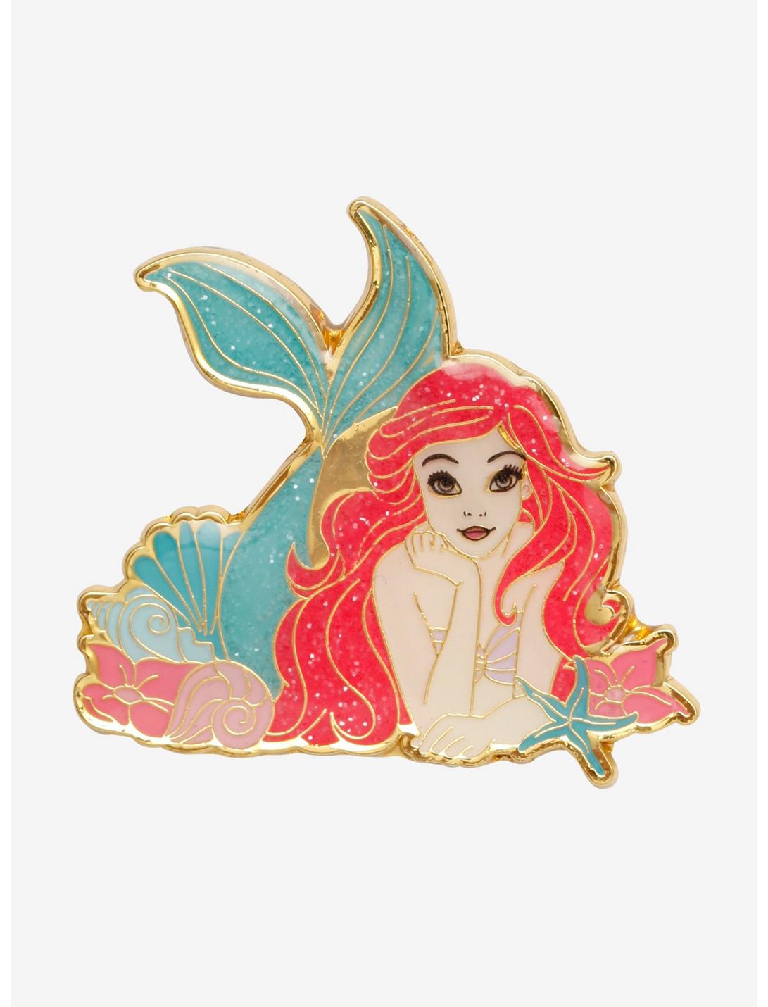 Disney The Little Mermaid Ariel Glitter Enamel Pin, , hi-res