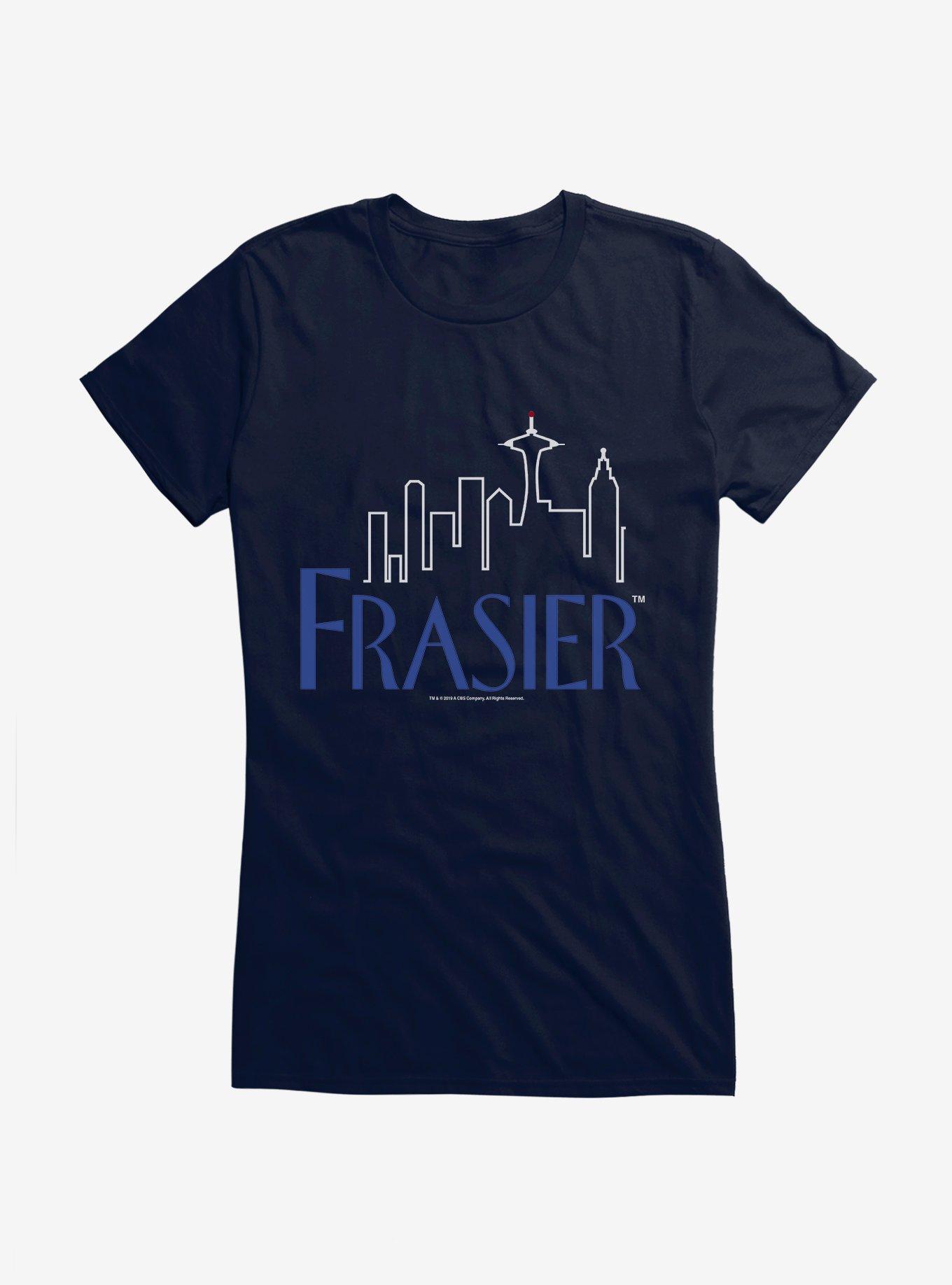 Frasier Logo Outline Girls T-Shirt, NAVY, hi-res