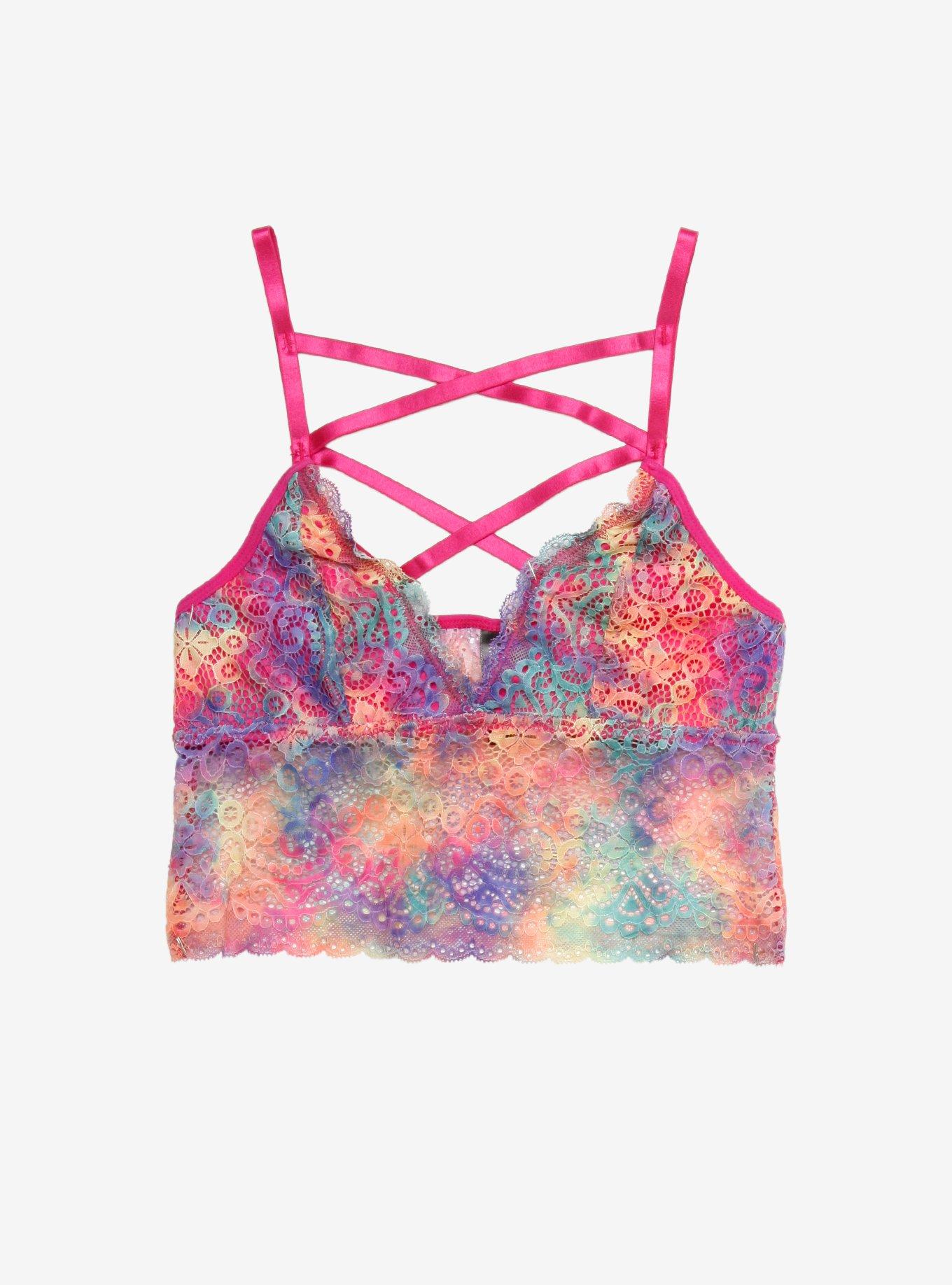 Rainbow Lace Bralette, MULTI, hi-res