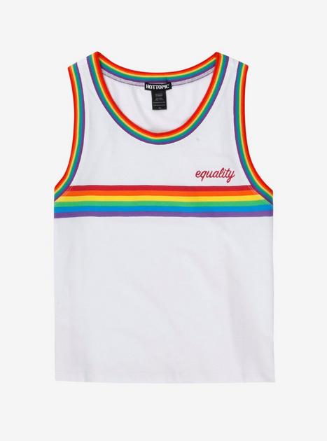 Equality Rainbow Stripe Girls Tank Top | Hot Topic