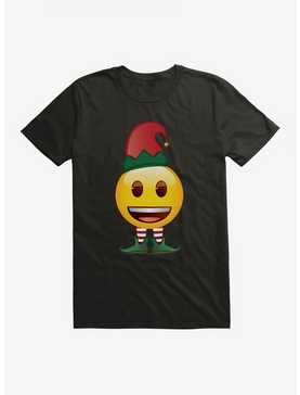 Emoji Holiday Icons Happy Face Elf T-Shirt, , hi-res