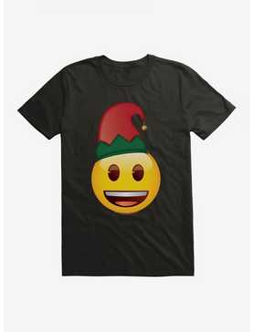 Emoji Holiday Icons Happy Face Elf Hat T-Shirt, , hi-res