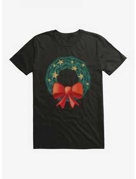 Emoji Holiday Icons Starry Wreath T-Shirt, , hi-res
