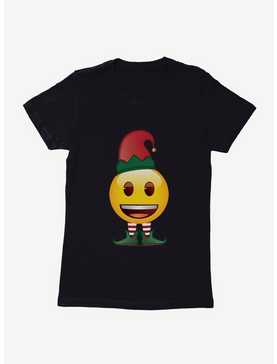 Emoji Holiday Icons Happy Face Elf Womens T-Shirt, , hi-res