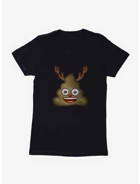 Emoji Holiday Icons Poop Reindeer Womens T-Shirt, , hi-res