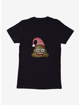 Emoji Holiday Icons Poop Striped Hat Womens T-Shirt, , hi-res