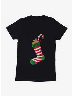 Emoji Holiday Icons Stuffed Stocking Womens T-Shirt, , hi-res
