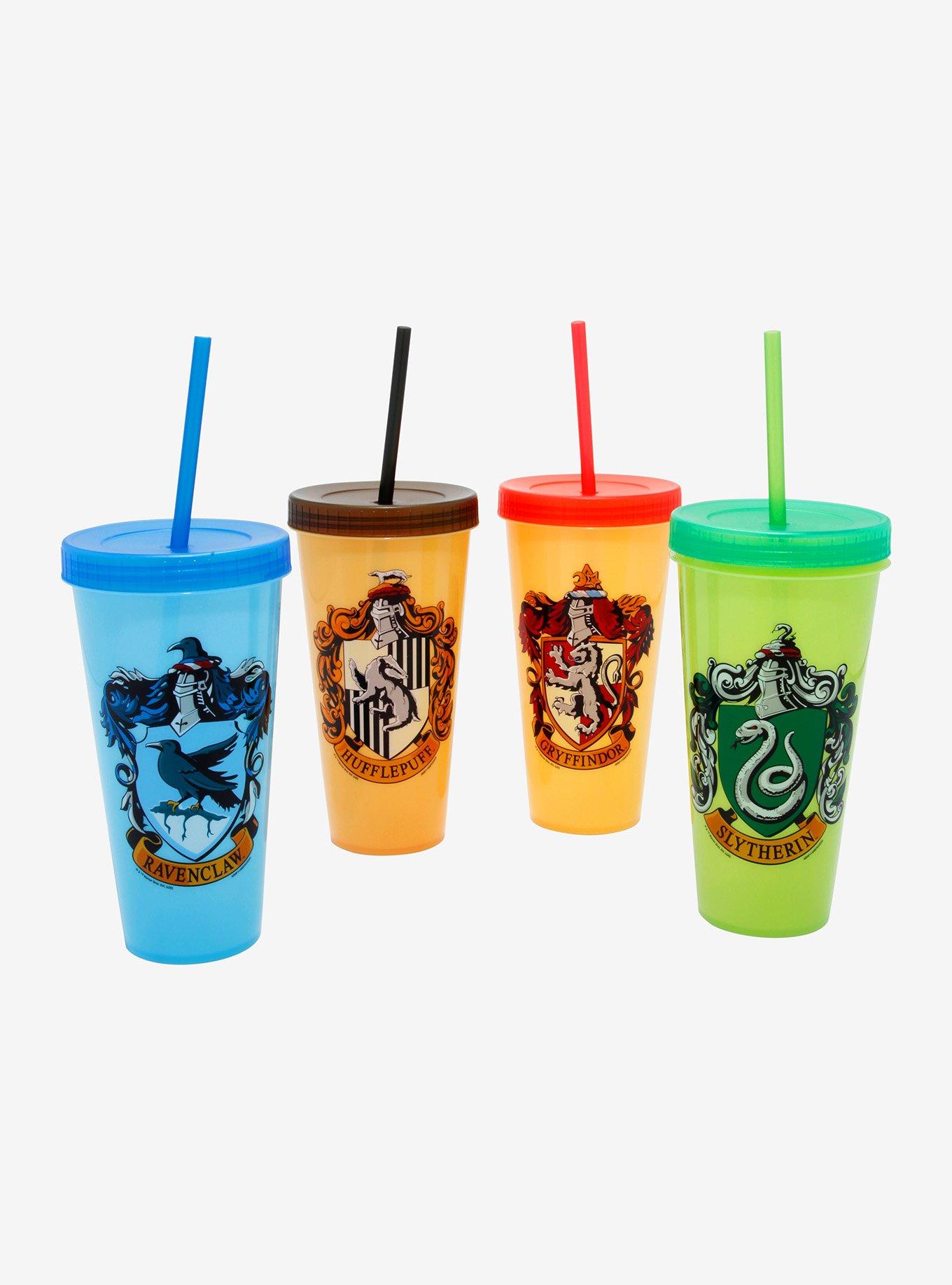 Harry Potter Hogwarts Symbol Diamond Travel Mug with Straw