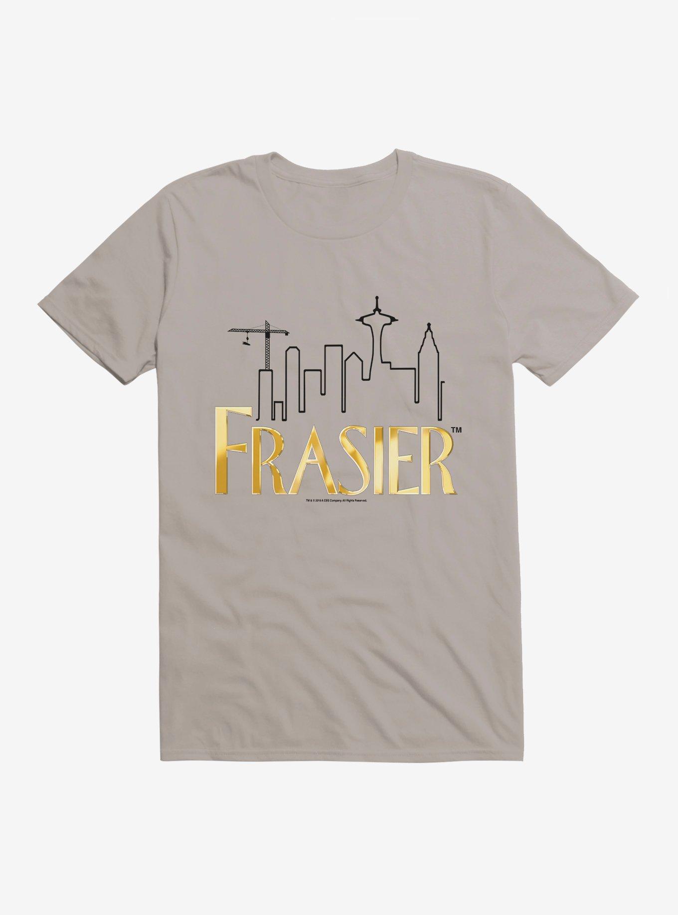 Frasier Gold Logo Outline T-Shirt, LIGHT GREY, hi-res