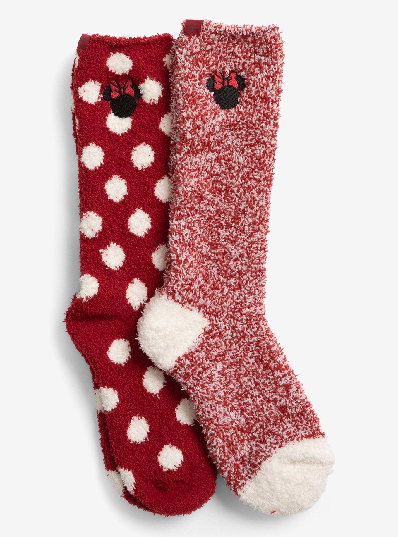 CozyChic Classic Disney Women Minnie Mouse 2 Pack Socks Ruby Multi, , hi-res